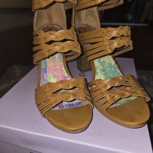 Madden Girl Mustard Braided Heels